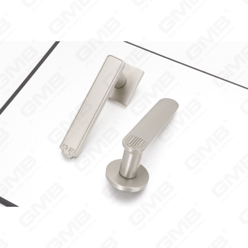 Nouvelle poignée de porte en aluminium de décoration de maison moderne sur rosace ronde