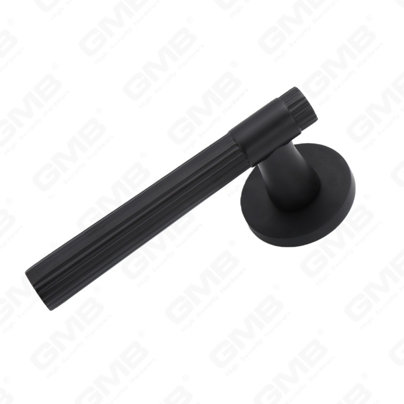 Nouvelle poignée de porte en aluminium de décoration de maison moderne sur rosace ronde