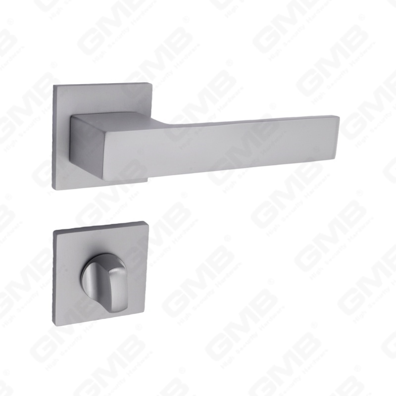 Nouvelle poignée de porte en aluminium de décoration de maison moderne sur rosace ronde