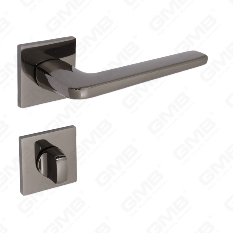 Nouvelle poignée de porte en aluminium de décoration de maison moderne sur rosace ronde