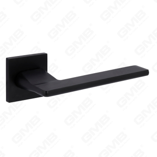 Nouvelle poignée de porte en aluminium de décoration de maison moderne sur rosace ronde