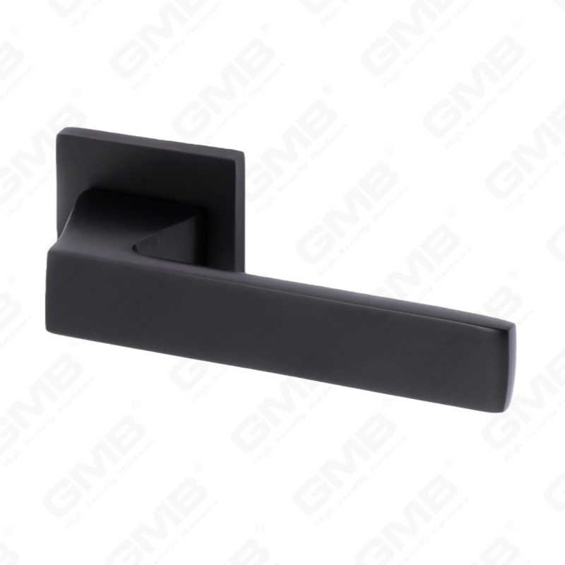 Nouvelle poignée de porte en aluminium de décoration de maison moderne sur rosace ronde