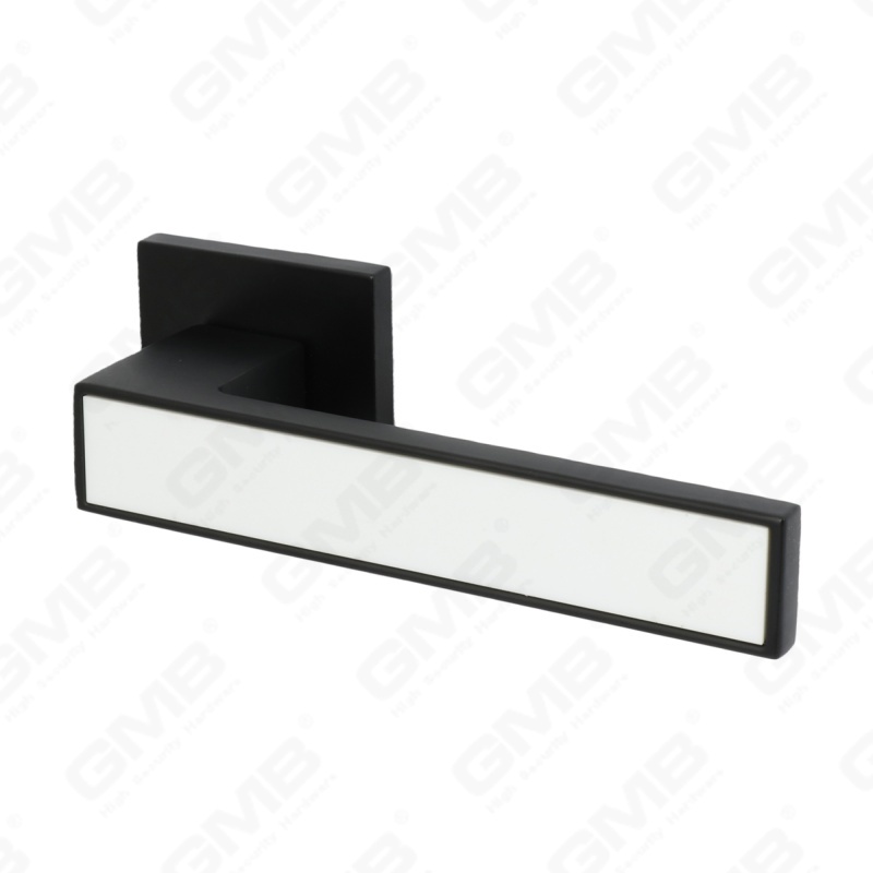 Nouvelle poignée de porte en aluminium de décoration de maison moderne sur rosace ronde