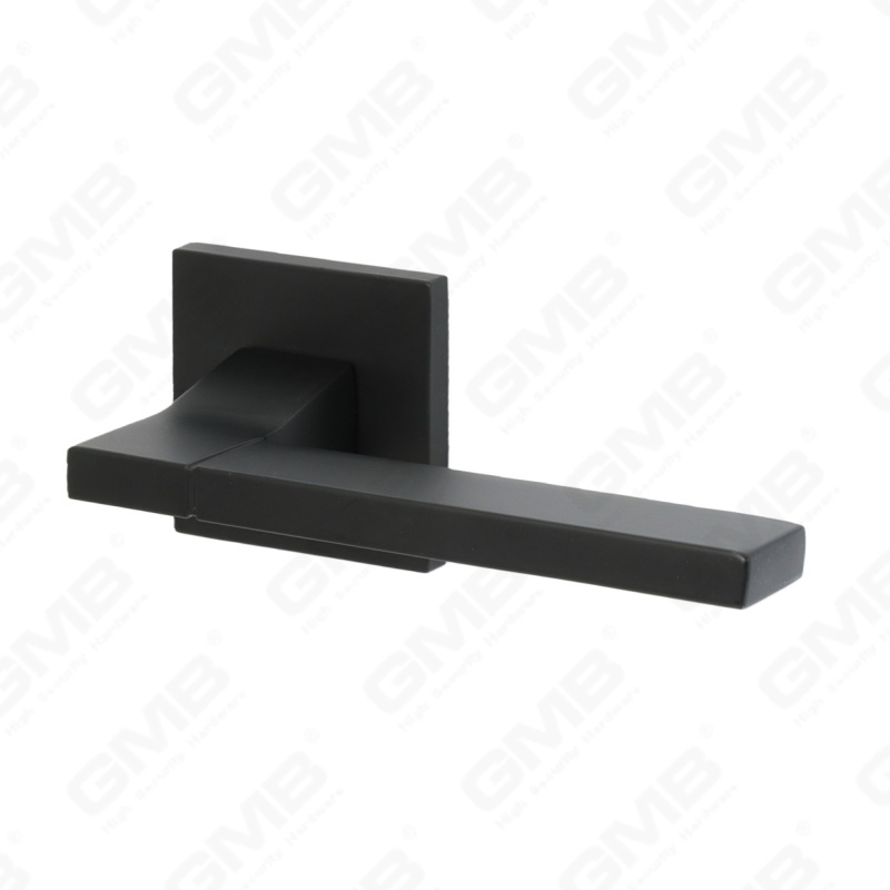 Nouvelle poignée de porte en aluminium de décoration de maison moderne sur rosace ronde