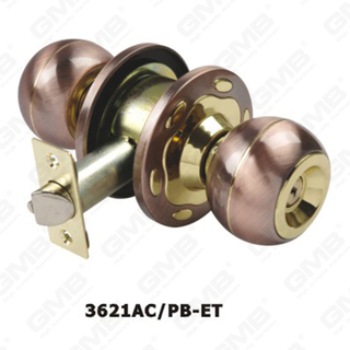 Serrure clé ANSI Cylindrical Bouton Lock S Serie (3621AC PB-ET)