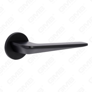 Nouvelle poignée de porte en aluminium de décoration de maison moderne sur rosace ronde