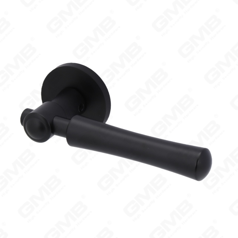 Nouvelle poignée de porte en aluminium de décoration de maison moderne sur rosace ronde