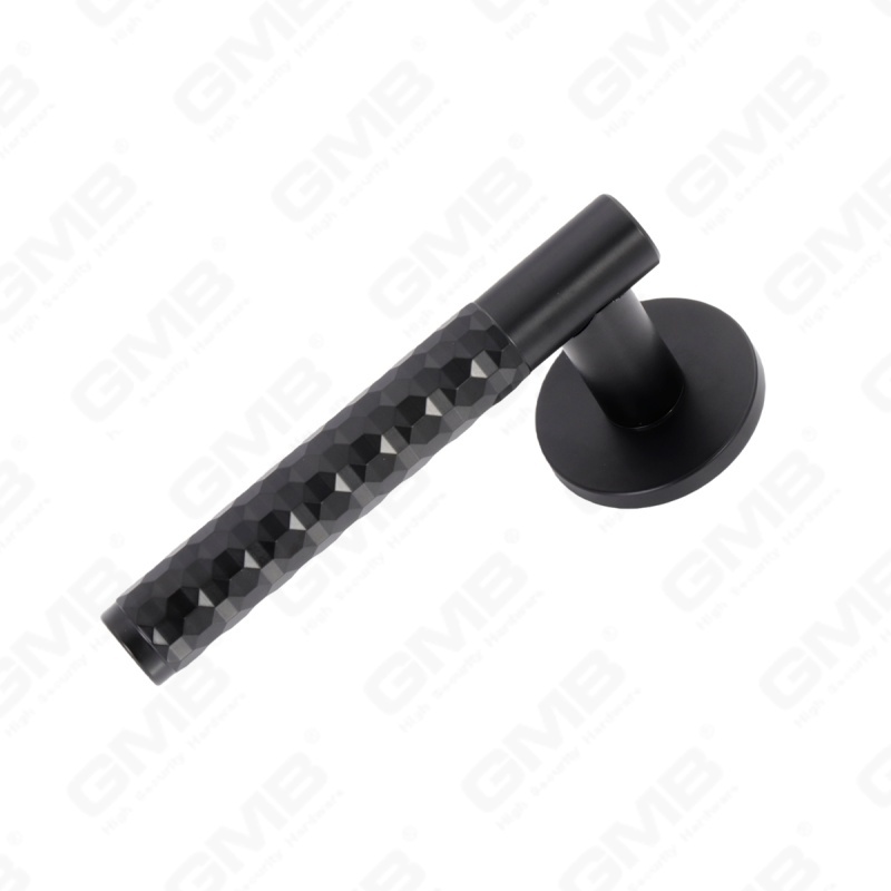 Nouvelle poignée de porte en aluminium de décoration de maison moderne sur rosace ronde