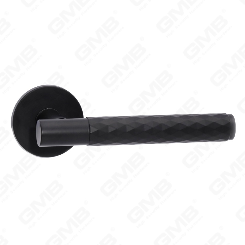 Nouvelle poignée de porte en aluminium de décoration de maison moderne sur rosace ronde