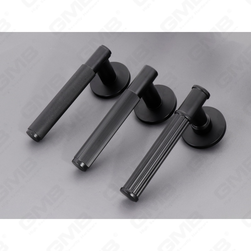 Nouvelle poignée de porte en aluminium de décoration de maison moderne sur rosace ronde