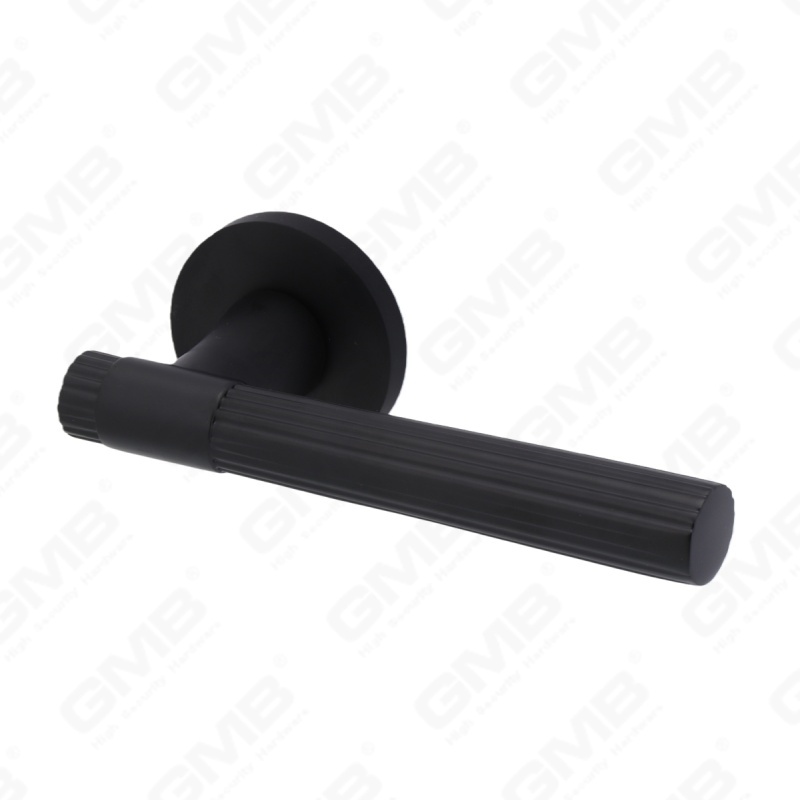 Nouvelle poignée de porte en aluminium de décoration de maison moderne sur rosace ronde