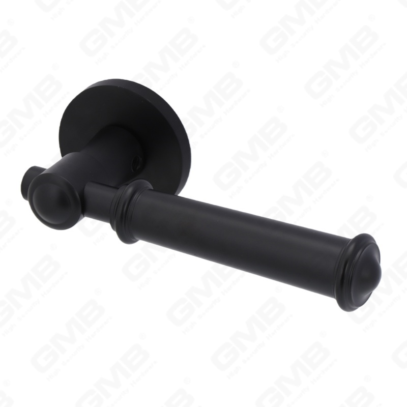 Nouvelle poignée de porte en aluminium de décoration de maison moderne sur rosace ronde