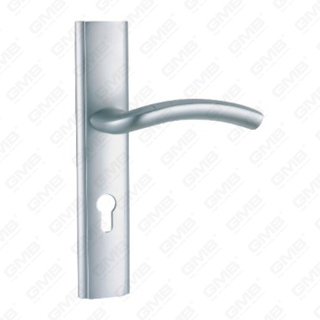 Poignée de porte en aluminium oxygéné sur la poignée de porte de la plaque (G504-G79)