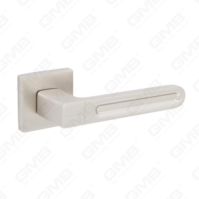 Nouvelle poignée de porte en aluminium de décoration de maison moderne sur rosace ronde