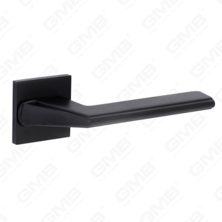 Nouvelle poignée de porte en aluminium de décoration de maison moderne sur rosace ronde