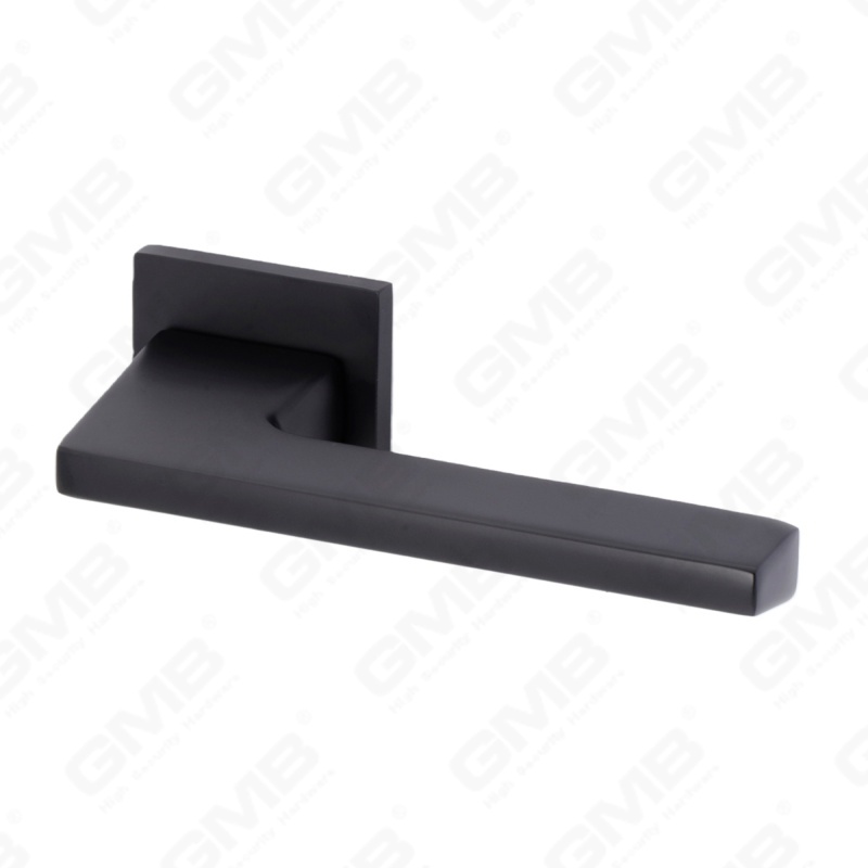 Nouvelle poignée de porte en aluminium de décoration de maison moderne sur rosace ronde