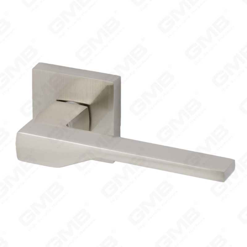 Nouvelle poignée de porte en aluminium de décoration de maison moderne sur rosace ronde