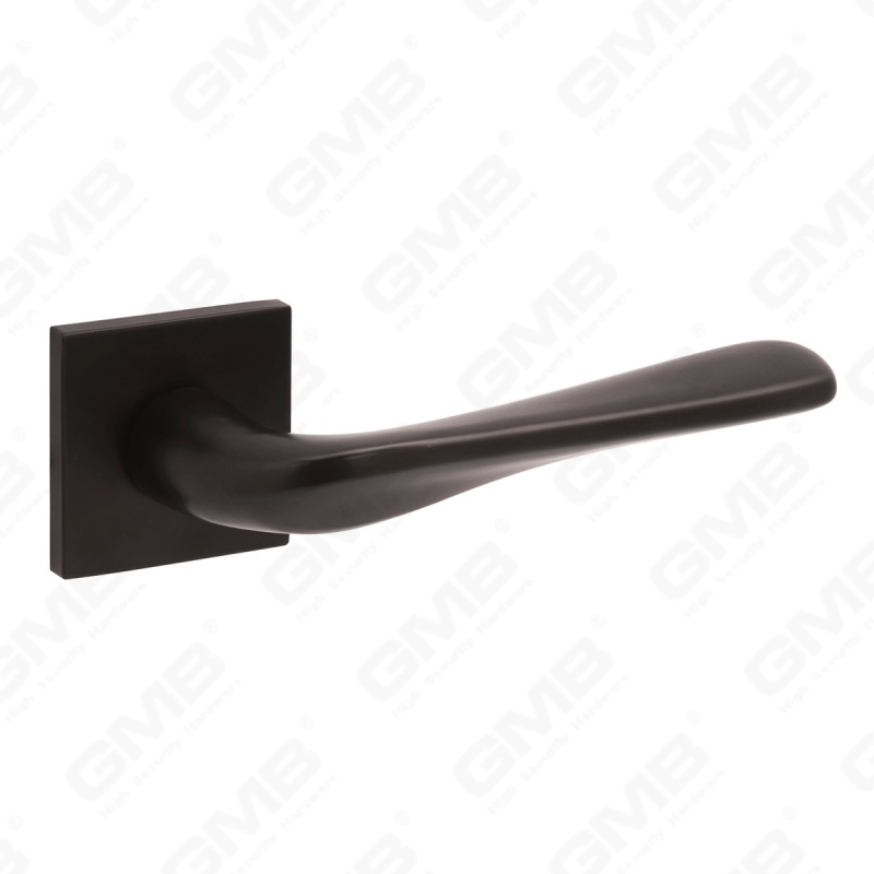 Nouvelle poignée de porte en aluminium de décoration de maison moderne sur rosace ronde