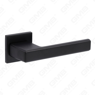 Nouvelle poignée de porte en aluminium de décoration de maison moderne sur rosace ronde