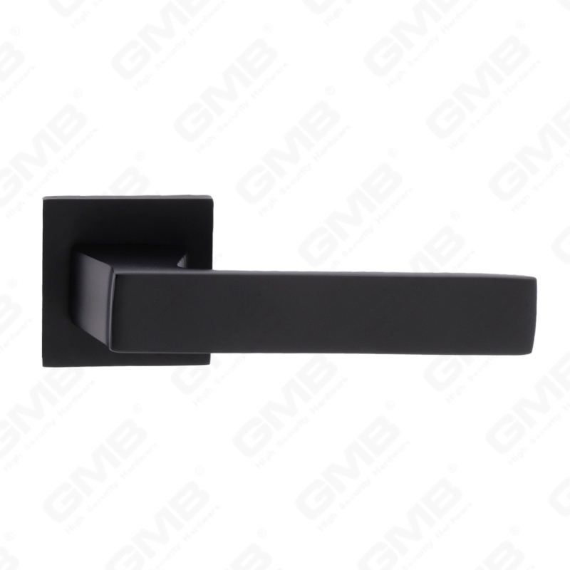 Nouvelle poignée de porte en aluminium de décoration de maison moderne sur rosace ronde