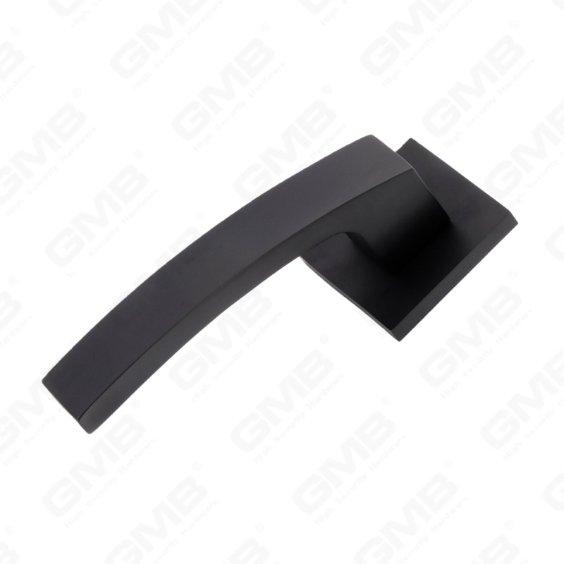 Nouvelle poignée de porte en aluminium de décoration de maison moderne sur rosace ronde