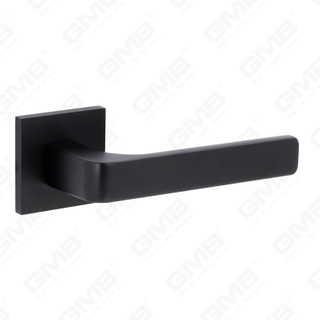 Nouvelle poignée de porte en aluminium de décoration de maison moderne sur rosace ronde