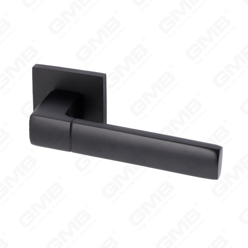 Nouvelle poignée de porte en aluminium de décoration de maison moderne sur rosace ronde