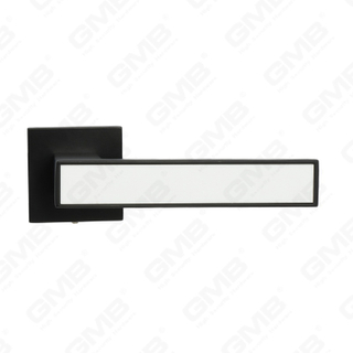 Nouvelle poignée de porte en aluminium de décoration de maison moderne sur rosace ronde