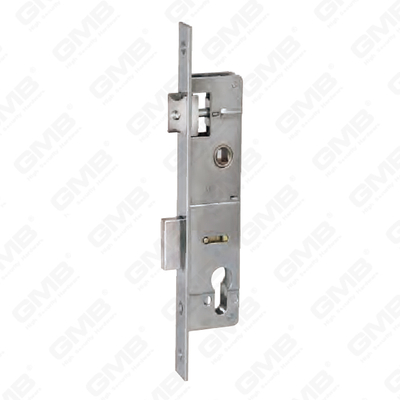 Serrure de porte en aluminium de haute sécurité corps de serrure à trou de cylindre de serrure étroite (91130)