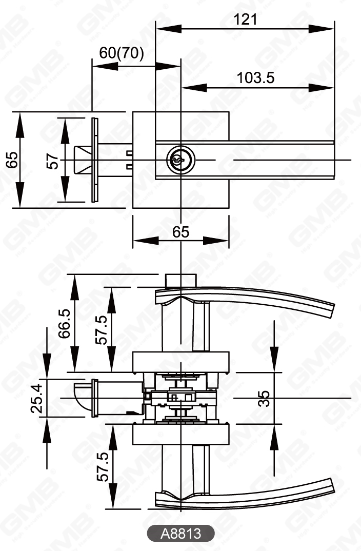 02 Serrure &agrave; levier tubulaire robuste s&eacute;rie-20