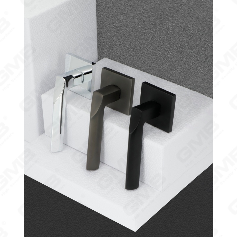 Nouvelle poignée de porte en aluminium de décoration de maison moderne sur rosace ronde