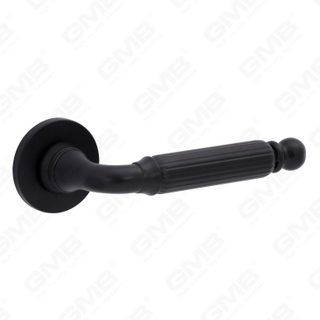 Nouvelle poignée de porte en aluminium de décoration de maison moderne sur rosace ronde