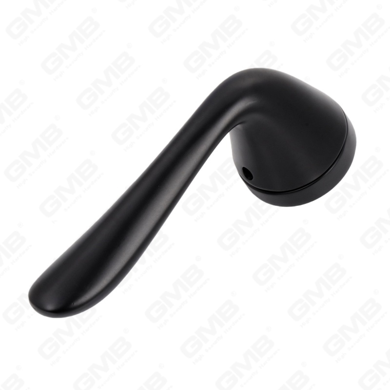 Poignée de serrure de porte fendue en alliage de zinc solide et moderne sur rosace ronde (Z062409)