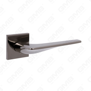 Nouvelle poignée de porte en aluminium de décoration de maison moderne sur rosace ronde