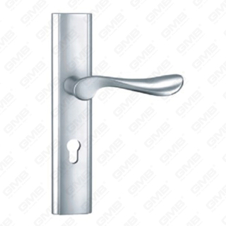 Poignée de porte en aluminium oxygéné sur la poignée de porte de la plaque (G504-G67)