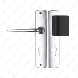 Poignée de porte en aluminium oxygéné sur la poignée de porte de plaque (G516-84)