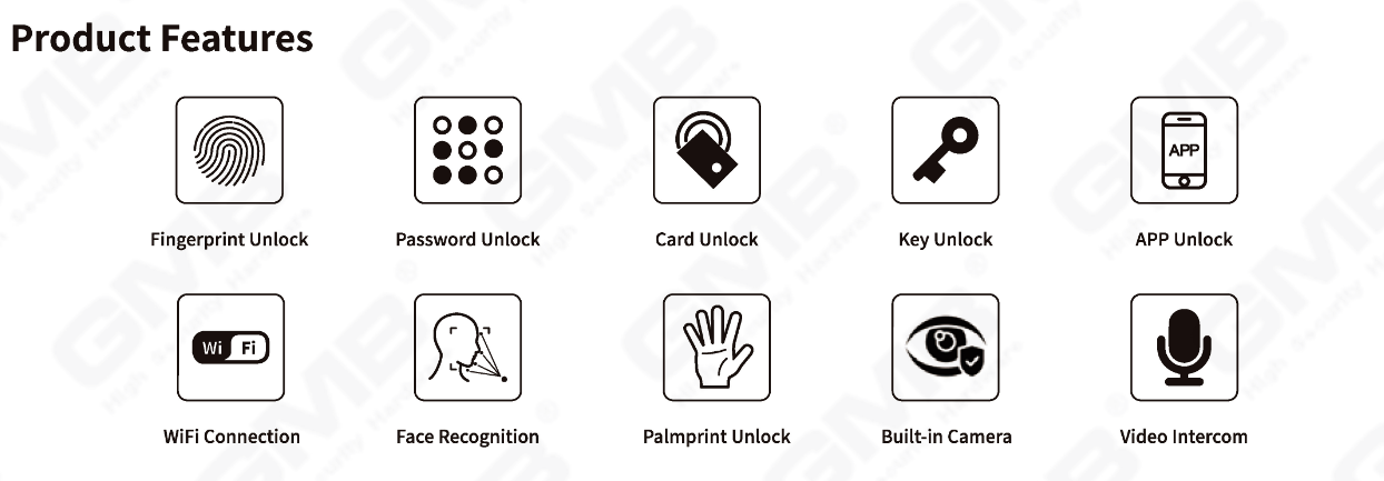 Reconnaissance du visage Smart Lock (833)