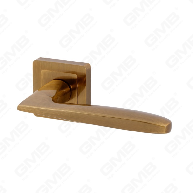 Nouvelle poignée de porte en aluminium de décoration de maison moderne sur rosace ronde