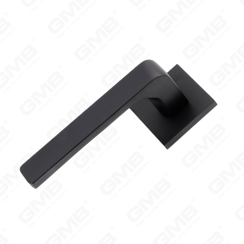 Nouvelle poignée de porte en aluminium de décoration de maison moderne sur rosace ronde