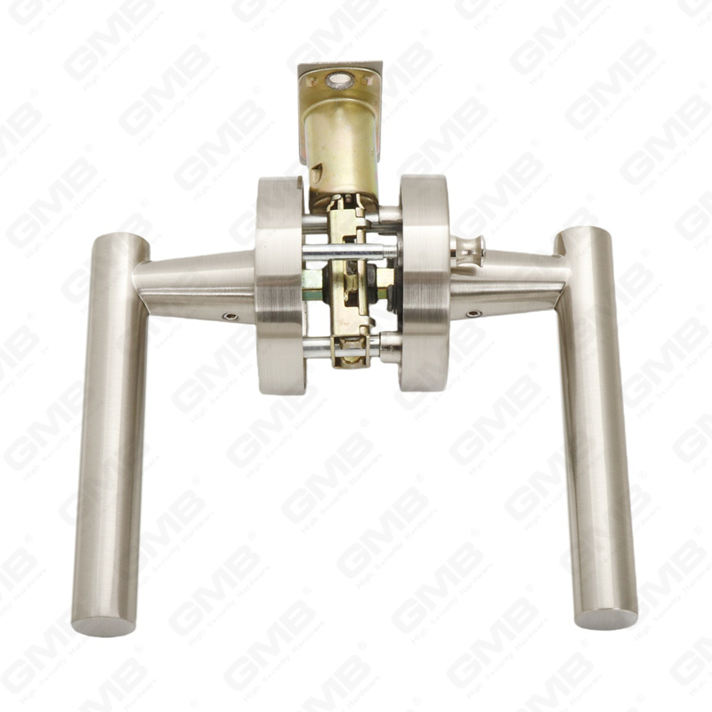 ANSI UL Standard en alliage de zinc/aluminium serrure de porte intérieure tubulaire commerciale cylindrique poignée de sécurité serrure à levier (9163)