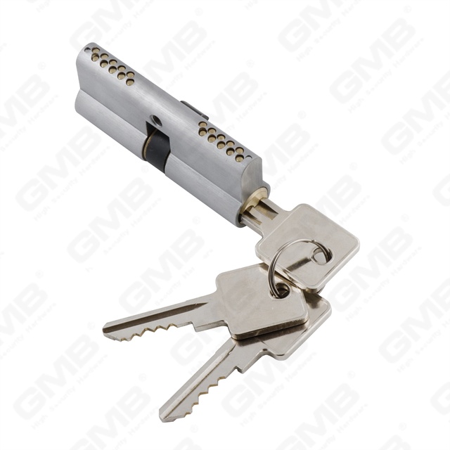 En1303 Cylindre de serrure de porte en laiton de profil européen de haute sécurité avec rainure de clavette F (GMB-CY-24)