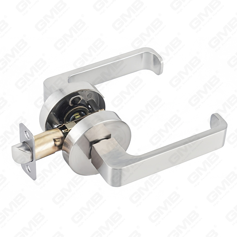 ANSI UL Standard en alliage de zinc/aluminium serrure de porte intérieure tubulaire commerciale cylindrique poignée de sécurité serrure à levier (9166)