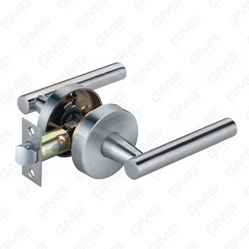 ANSI UL Standard en alliage de zinc/aluminium serrure de porte intérieure tubulaire commerciale cylindrique poignée de sécurité serrure à levier (9163)