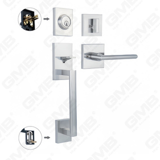 Ensemble de poignées de porte d'entrée, nouveau Design, leviers de porte d'entrée, ensembles de verrouillage (70732ET)