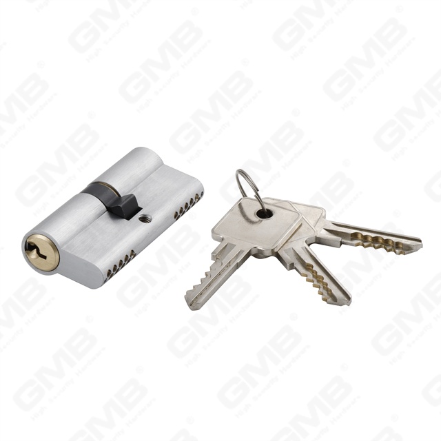 En1303 Cylindre de serrure de porte en laiton de profil européen de haute sécurité avec rainure de clavette F (GMB-CY-24)