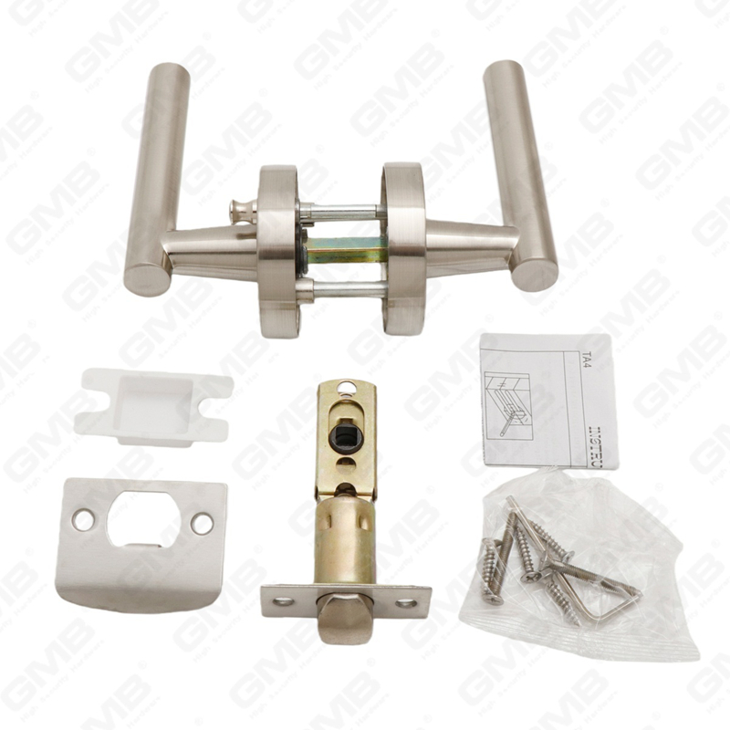 ANSI UL Standard en alliage de zinc/aluminium serrure de porte intérieure tubulaire commerciale cylindrique poignée de sécurité serrure à levier (9163)