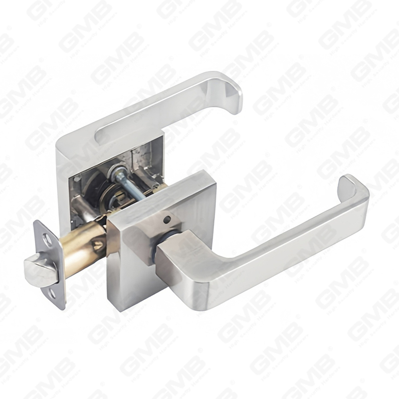 ANSI UL Standard en alliage de zinc/aluminium serrure de porte intérieure tubulaire commerciale cylindrique poignée de sécurité serrure à levier (9166)