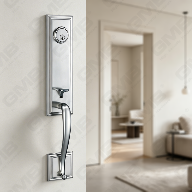 Ensemble de poignées de porte d'entrée, nouveau Design, leviers de porte d'entrée, ensembles de verrouillage (70726)