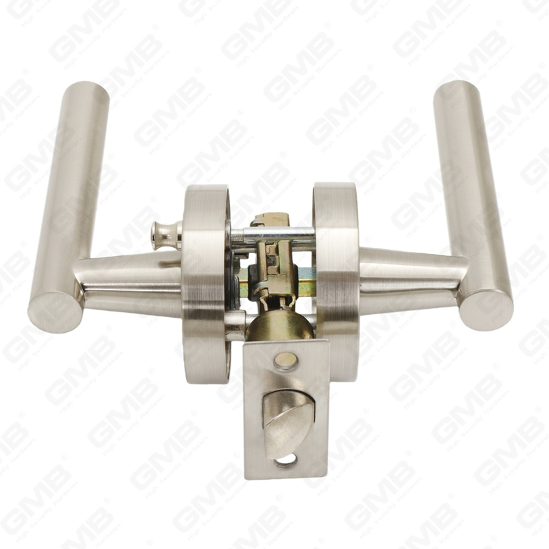 ANSI UL Standard en alliage de zinc/aluminium serrure de porte intérieure tubulaire commerciale cylindrique poignée de sécurité serrure à levier (9163)