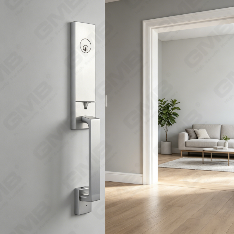 Ensemble de poignées de porte d'entrée, nouveau Design, leviers de porte d'entrée, ensembles de verrouillage (70729)